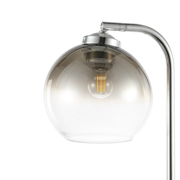 Ada 20" Industrial Contemporary Iron/Glass LED Task Lamp with USB Charging Port - JONATHAN Y